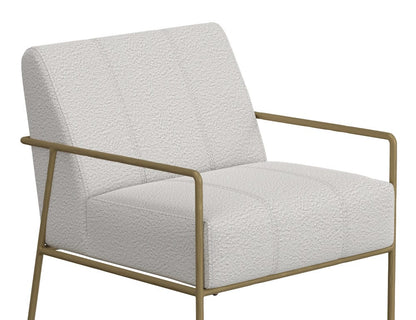 IFD  - Aragon  - Wooden Frame & Metal Base, Armchair  - Beige/Gold  - IUP611-ACH-101 view 6
