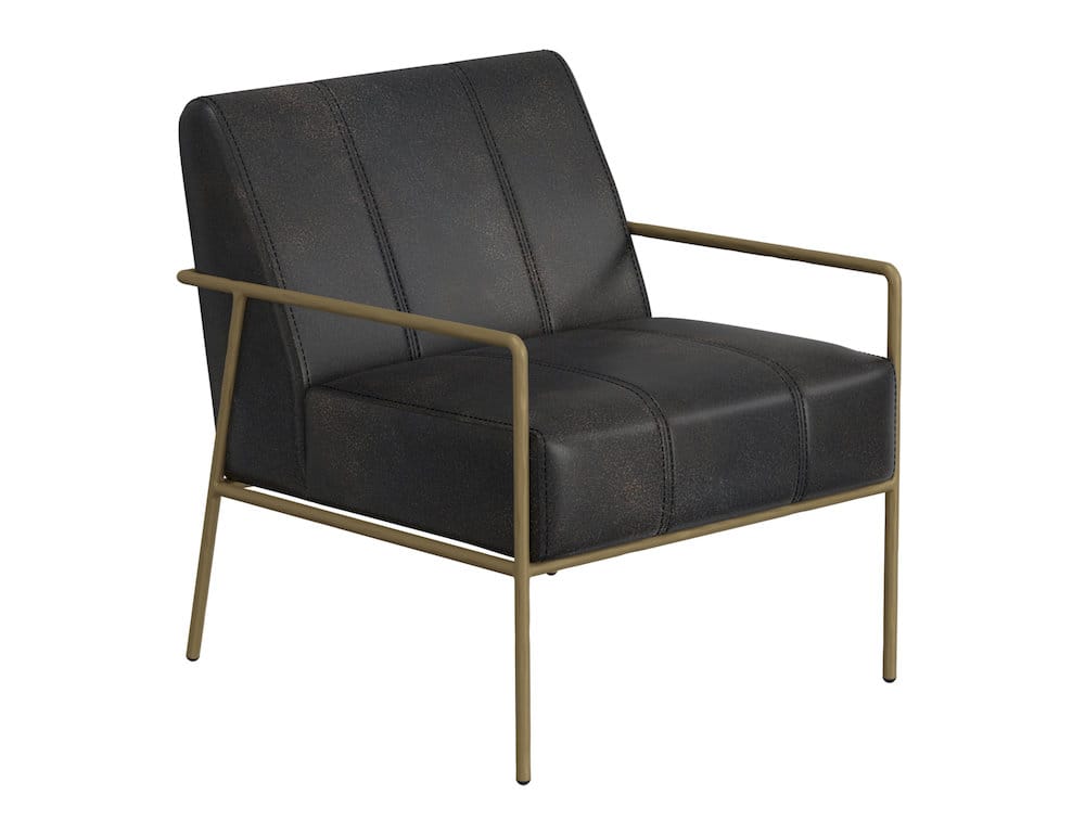 IFD  - Aragon  - Wooden Frame & Metal Base, Armchair  - Black  - IUP611-ACH-216 view 1