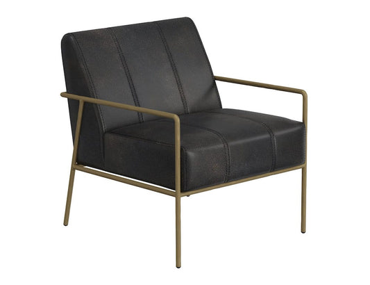 IFD  - Aragon  - Wooden Frame & Metal Base, Armchair  - Black  - IUP611-ACH-216 view 1