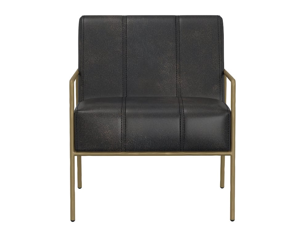 IFD  - Aragon  - Wooden Frame & Metal Base, Armchair  - Black  - IUP611-ACH-216 view 2