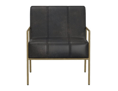 IFD  - Aragon  - Wooden Frame & Metal Base, Armchair  - Black  - IUP611-ACH-216 view 2