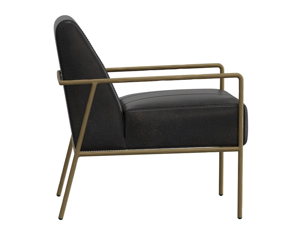 IFD  - Aragon  - Wooden Frame & Metal Base, Armchair  - Black  - IUP611-ACH-216 view 3