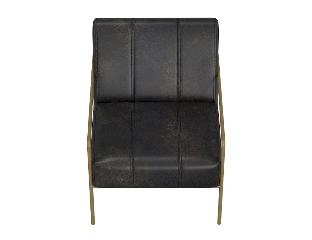 IFD  - Aragon  - Wooden Frame & Metal Base, Armchair  - Black  - IUP611-ACH-216 view 4