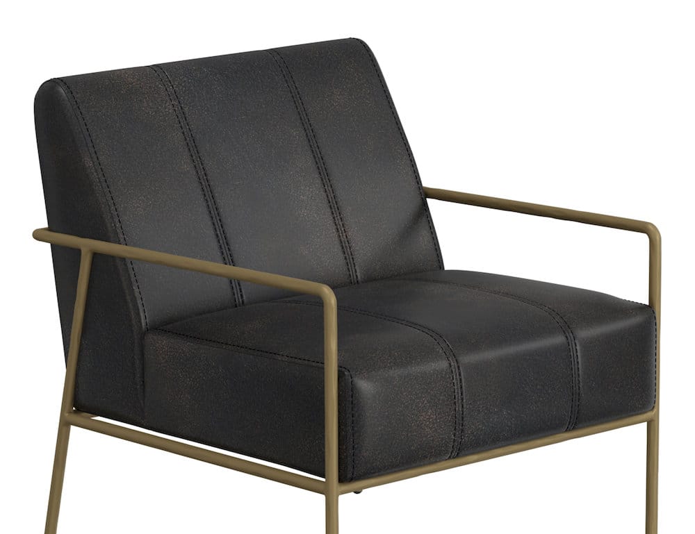 IFD  - Aragon  - Wooden Frame & Metal Base, Armchair  - Black  - IUP611-ACH-216 view 6