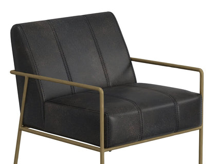 IFD  - Aragon  - Wooden Frame & Metal Base, Armchair  - Black  - IUP611-ACH-216 view 6