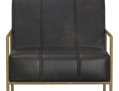 IFD  - Aragon  - Wooden Frame & Metal Base, Armchair  - Black  - IUP611-ACH-216 view 7