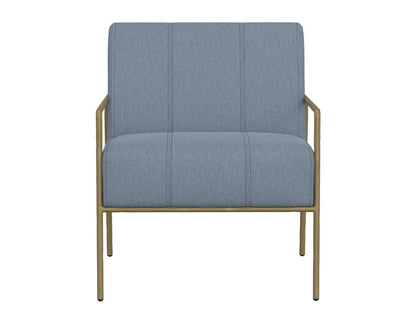 IFD  - Aragon  - Wooden Frame & Metal Base, Armchair  - Blue/Gold  - IUP611-ACH-190 view 2