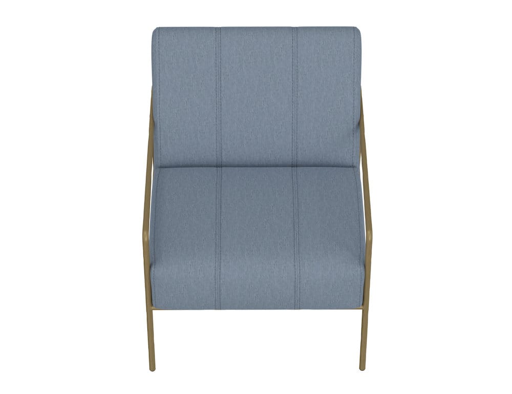 IFD  - Aragon  - Wooden Frame & Metal Base, Armchair  - Blue/Gold  - IUP611-ACH-190 view 4