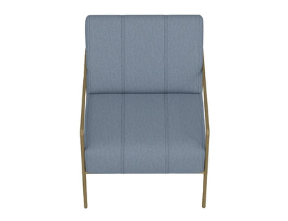 IFD  - Aragon  - Wooden Frame & Metal Base, Armchair  - Blue/Gold  - IUP611-ACH-190 view 4