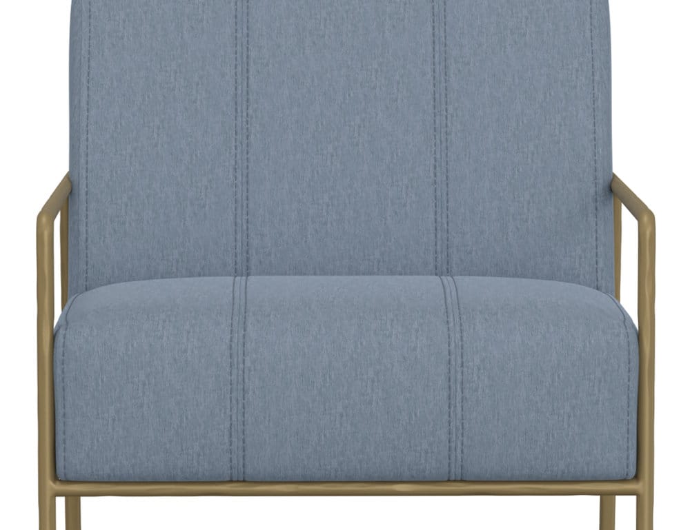 IFD  - Aragon  - Wooden Frame & Metal Base, Armchair  - Blue/Gold  - IUP611-ACH-190 view 6