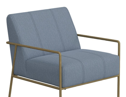 IFD  - Aragon  - Wooden Frame & Metal Base, Armchair  - Blue/Gold  - IUP611-ACH-190 view 7