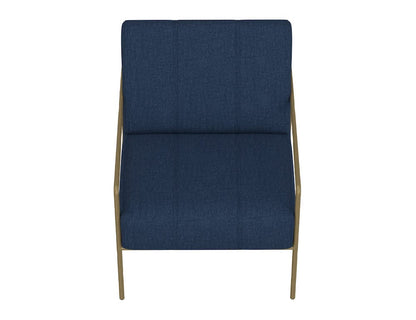 IFD  - Aragon  - Wooden Frame & Metal Base, Armchair  - Blue/Gold  - IUP611-ACH-221 view 4