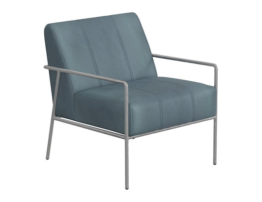 IFD  - Aragon  - Wooden Frame & Metal Base, Armchair  - Blue  - IUP611-ACH-233 view 1
