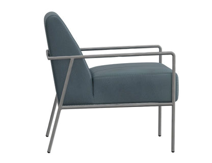 IFD  - Aragon  - Wooden Frame & Metal Base, Armchair  - Blue  - IUP611-ACH-233 view 3