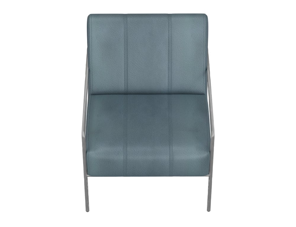 IFD  - Aragon  - Wooden Frame & Metal Base, Armchair  - Blue  - IUP611-ACH-233 view 4