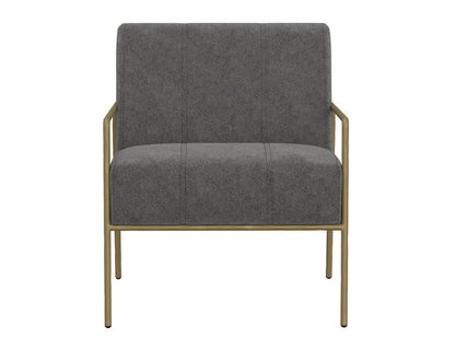 IFD  - Aragon  - Wooden Frame & Metal Base, Armchair  - Gray/Gold  - IUP611-ACH-121 view 2