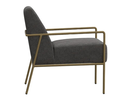 IFD  - Aragon  - Wooden Frame & Metal Base, Armchair  - Gray/Gold  - IUP611-ACH-121 view 3