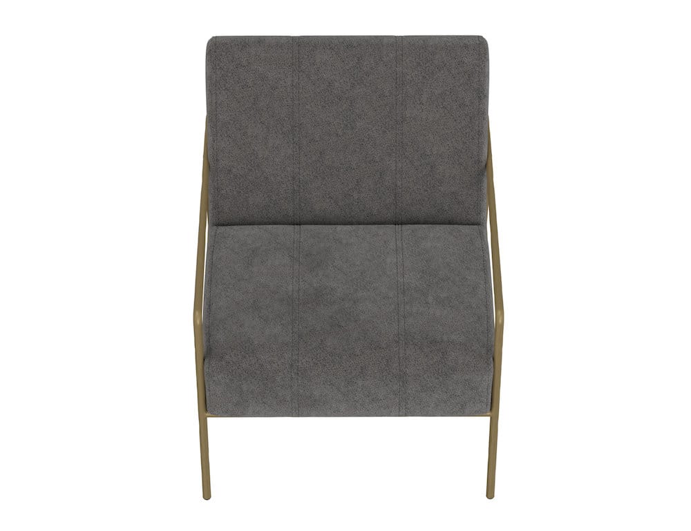 IFD  - Aragon  - Wooden Frame & Metal Base, Armchair  - Gray/Gold  - IUP611-ACH-121 view 4