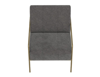IFD  - Aragon  - Wooden Frame & Metal Base, Armchair  - Gray/Gold  - IUP611-ACH-121 view 4