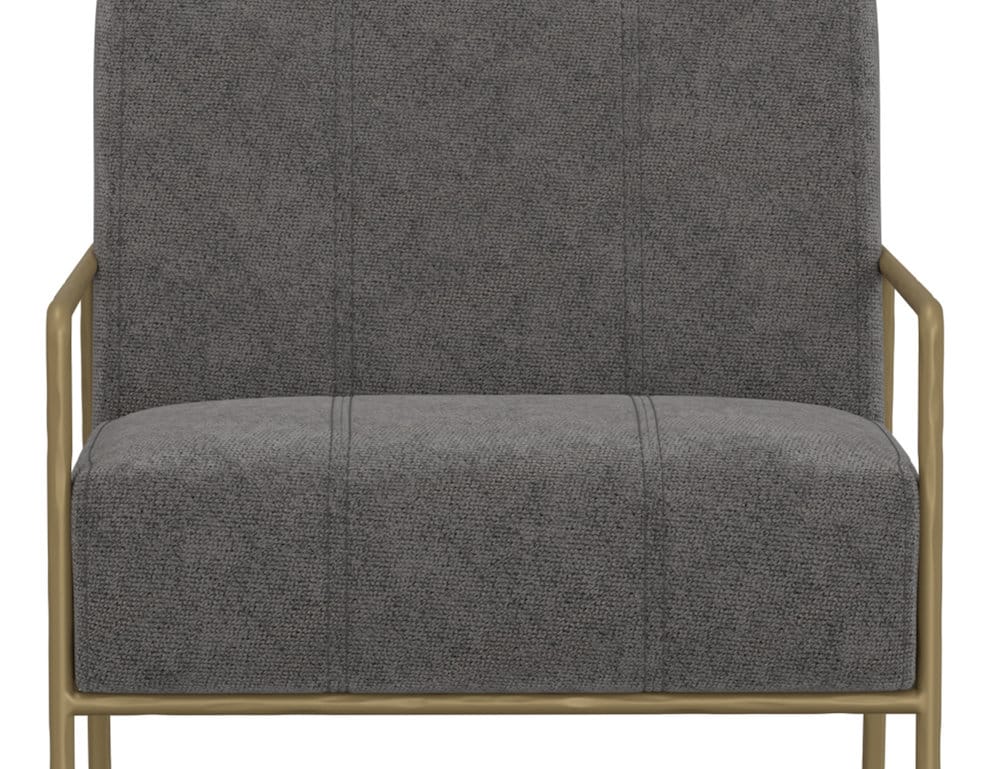 IFD  - Aragon  - Wooden Frame & Metal Base, Armchair  - Gray/Gold  - IUP611-ACH-121 view 7