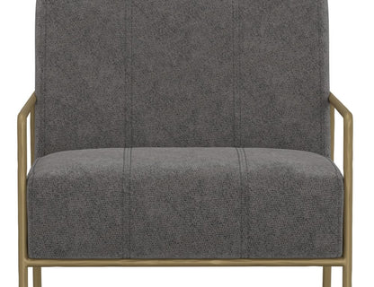 IFD  - Aragon  - Wooden Frame & Metal Base, Armchair  - Gray/Gold  - IUP611-ACH-121 view 7