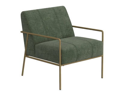 IFD  - Aragon  - Wooden Frame & Metal Base, Armchair  - Green/Gold  - IUP611-ACH-111 view 1