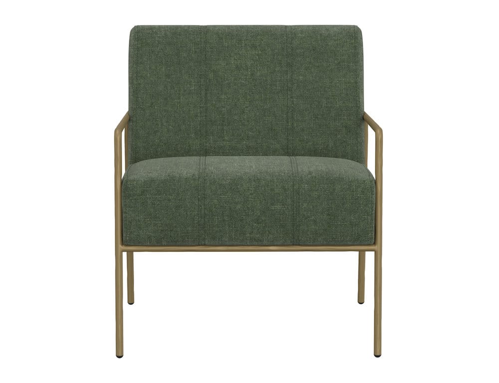 IFD  - Aragon  - Wooden Frame & Metal Base, Armchair  - Green/Gold  - IUP611-ACH-111 view 2