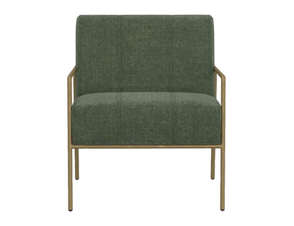 IFD  - Aragon  - Wooden Frame & Metal Base, Armchair  - Green/Gold  - IUP611-ACH-111 view 2