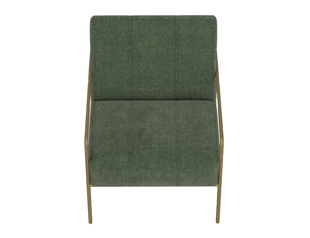 IFD  - Aragon  - Wooden Frame & Metal Base, Armchair  - Green/Gold  - IUP611-ACH-111 view 4