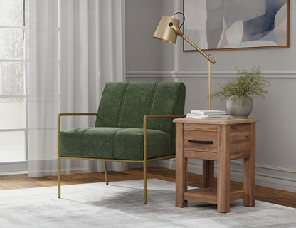 IFD  - Aragon  - Wooden Frame & Metal Base, Armchair  - Green/Gold  - IUP611-ACH-111 view 5