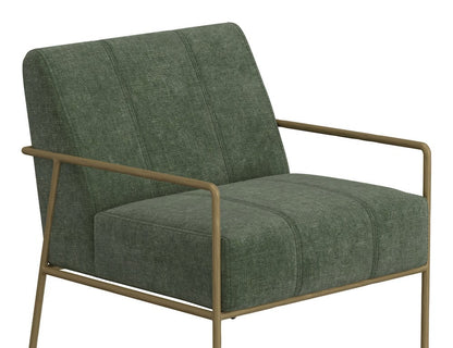 IFD  - Aragon  - Wooden Frame & Metal Base, Armchair  - Green/Gold  - IUP611-ACH-111 view 6