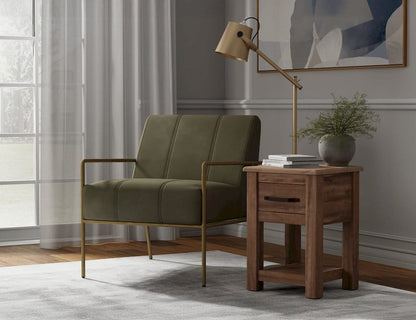 IFD  - Aragon  - Wooden Frame & Metal Base, Armchair  - Green  - IUP611-ACH-232 view 5
