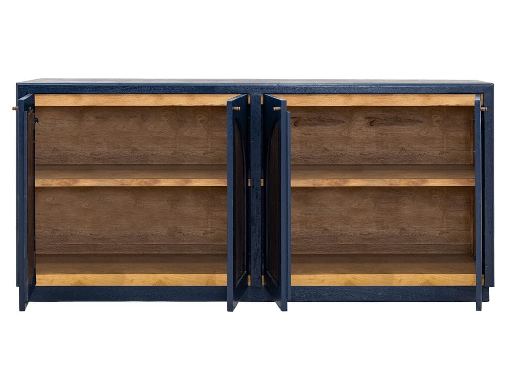 IFD - Arcadia - 4 Door Console in Dark Blue - IFD2471CNSDK view 3