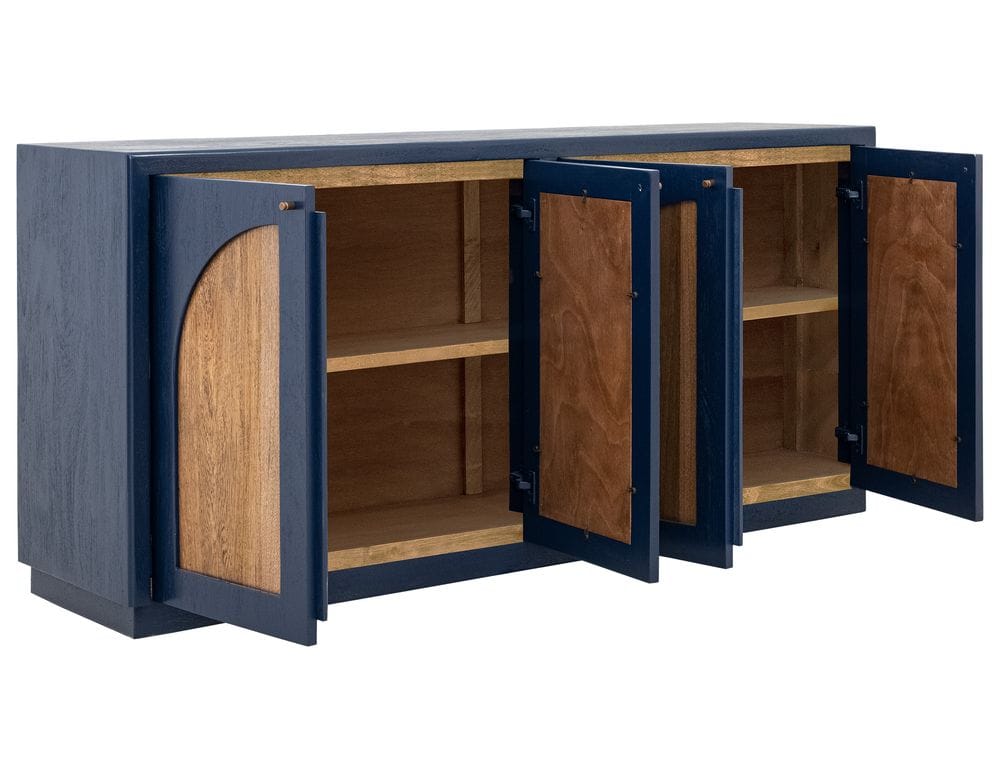 IFD - Arcadia - 4 Door Console in Dark Blue - IFD2471CNSDK view 4
