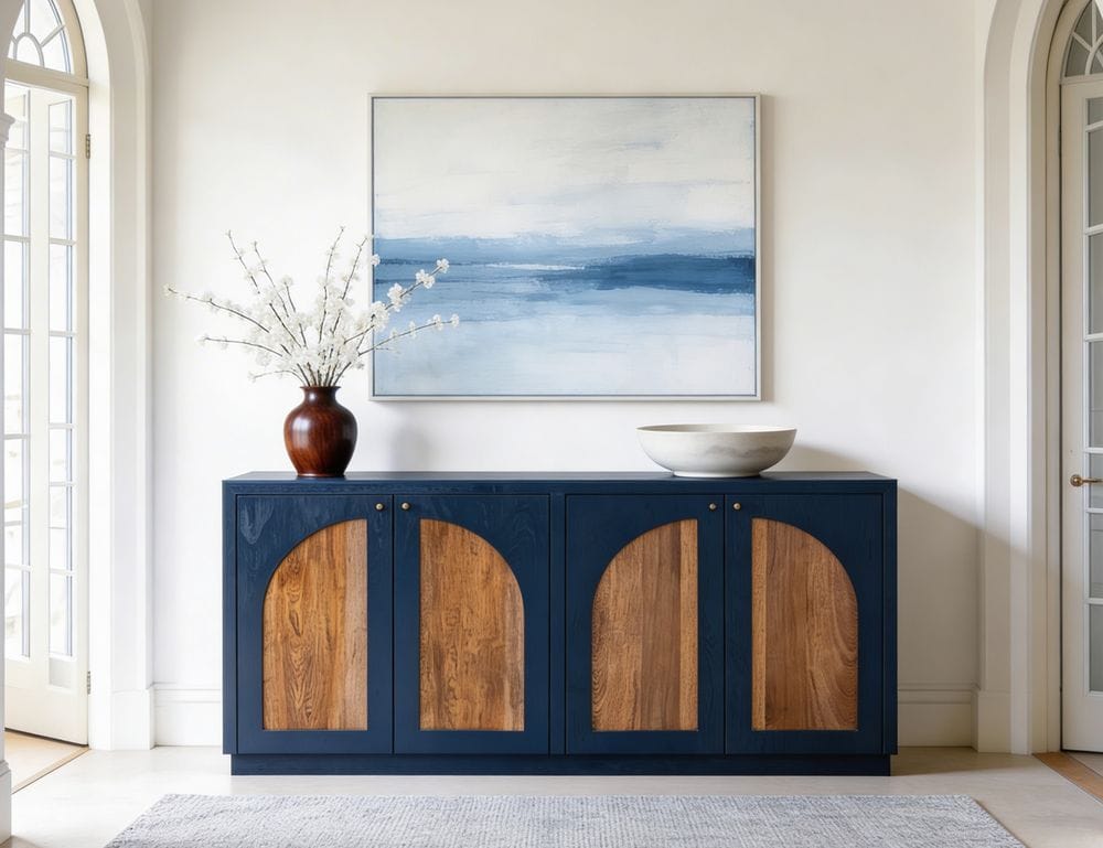 IFD - Arcadia - 4 Door Console in Dark Blue - IFD2471CNSDK view 5