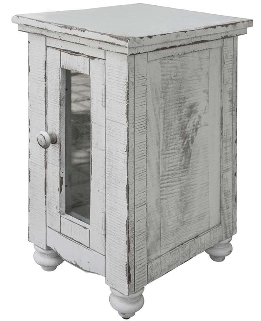 IFD - Aruba 1 Door, Chair Side Table w/ White Finish - IFD7331CSTWT veiw 1