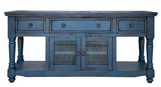 IFD - Aruba 70in TV Stand, w/3 Drawers & 2 Doors, in Dark Blue Finish - IFD7333STN70DK view 1