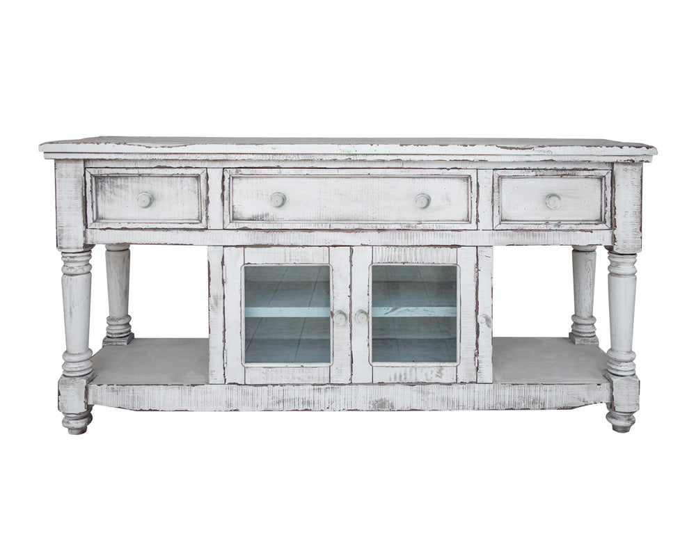 IFD - Aruba 70in TV Stand, w/3 Drawers & 2 Doors, in White Finish - IFD7333STN70WT view 1