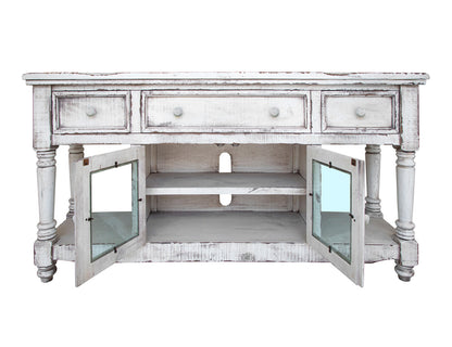 IFD - Aruba 70in TV Stand, w/3 Drawers & 2 Doors, in White Finish - IFD7333STN70WT view 2