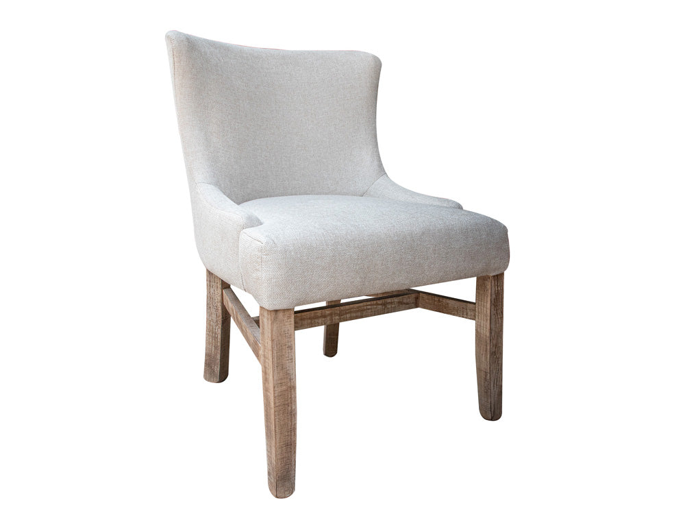 IFD - Aruba Upholstered Chair, Beige Fabric & Dark Brown Legs (Set of 2) - IFD7331CHUBG view 1