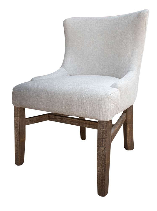 IFD - Aruba Upholstered Chair, Beige Fabric & Dark Brown Legs (Set of 2) - IFD7331CHUBG veiw 1