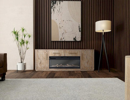 IFD  - Balam  - 2 Drawer & 2 Door TV Stand, 80" with Electric Fireplace Insert  - IFD4321STNFP80 view 2
