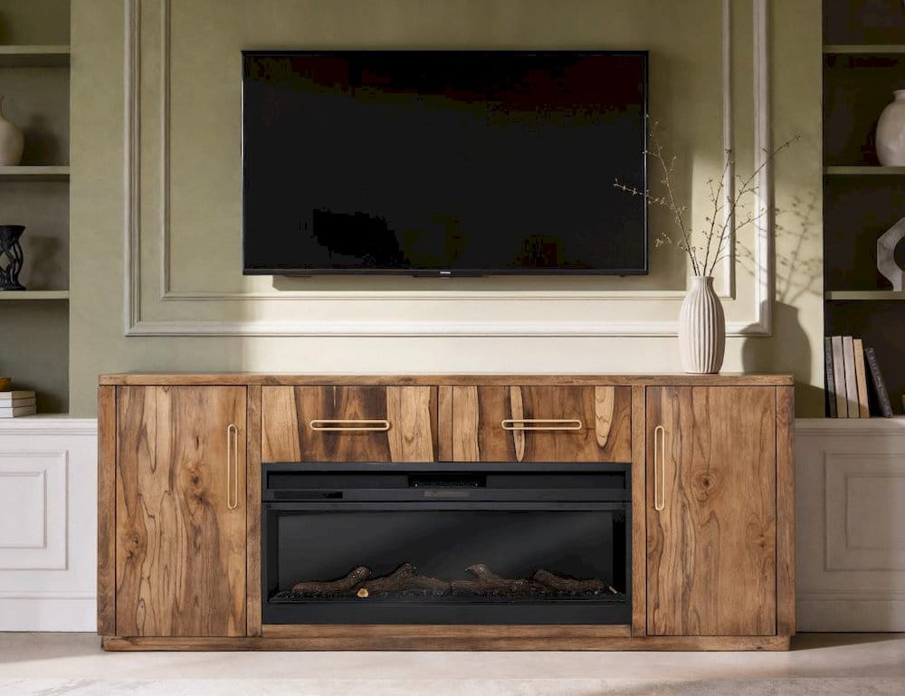 IFD  - Balam  - 2 Drawer & 2 Door TV Stand 80" with Electric Fireplace Insert  - IFD4421STNFP80 view 2