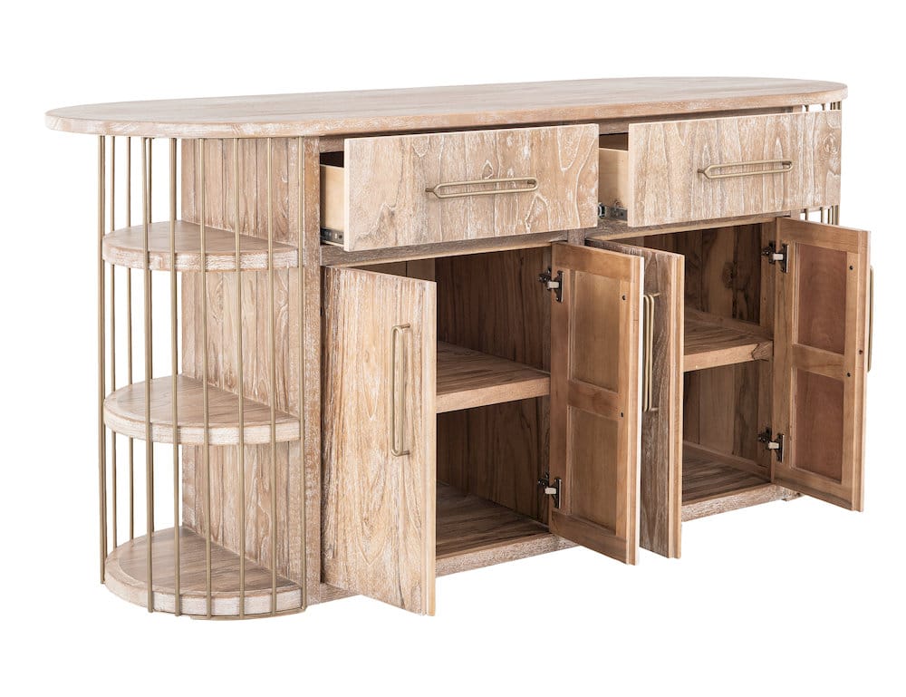 IFD  - Balam  - 2 Drawer & 4 Door, 6 Shelf Kitchen Island  - IFD4321KSL view 3