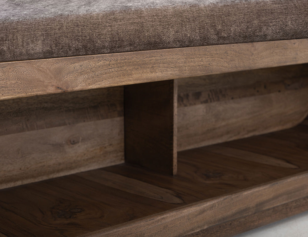 IFD - Balam - Bench in Almond and barrel brown - IFD4222BEN view 5