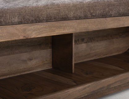 IFD - Balam - Bench in Almond and barrel brown - IFD4222BEN view 5