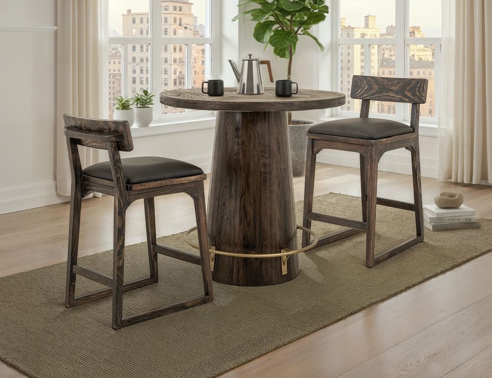 IFD - Balam - Upholstered Barstool 24" in Black (Set of 2) - IUP442-BST24-216 view 7