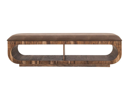 IFD  - Balam  - Upholstered Seat Bench with Two Open Shelves  - IFD4223BEN view 1
