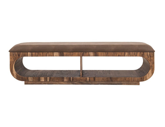IFD  - Balam  - Upholstered Seat Bench with Two Open Shelves  - IFD4223BEN view 1