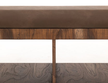 IFD  - Balam  - Upholstered Seat Bench with Two Open Shelves  - IFD4223BEN view 6